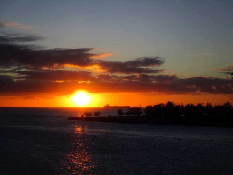 Hawaii Sunset - Carnival Miracle 2014