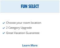 Picture of fun select on Carnival's website