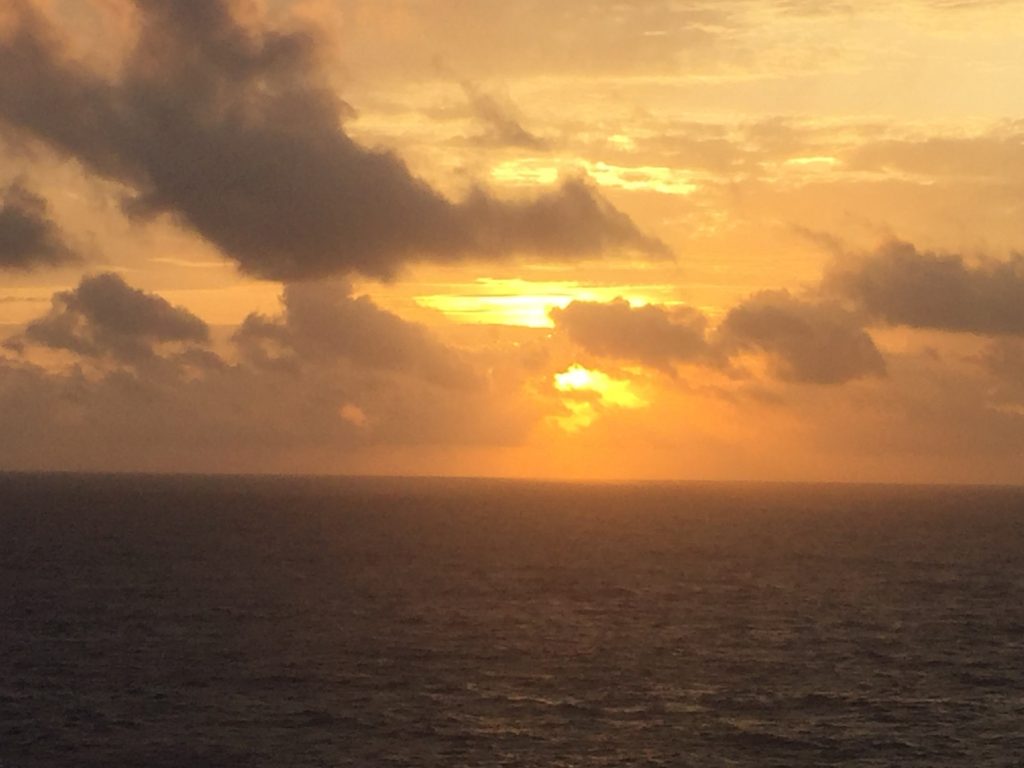 Sunset photo taken on the Carnival Sunshine in 2016