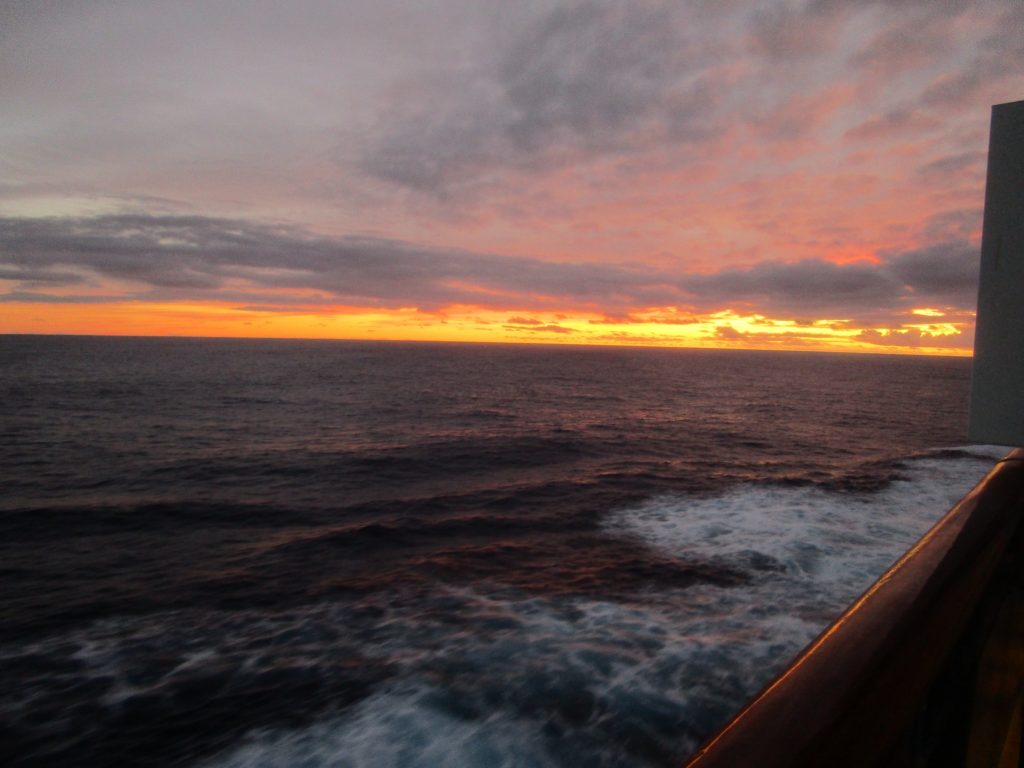 Sunset photo taken on the Carnival Miracle in 2014