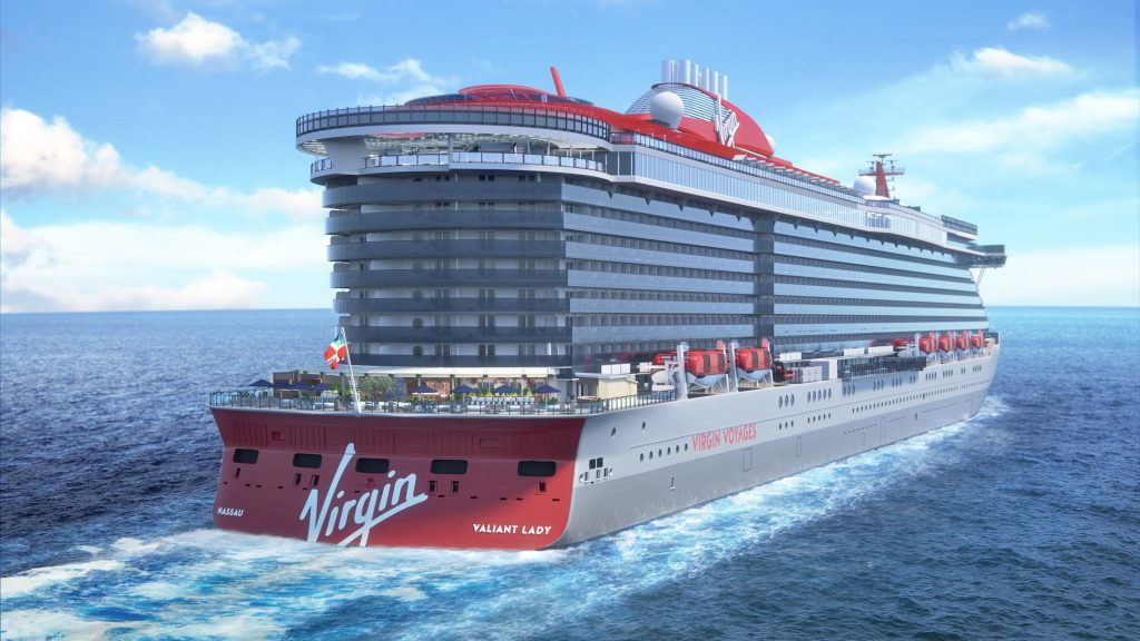 photo of virgin voyages' valiant lady.