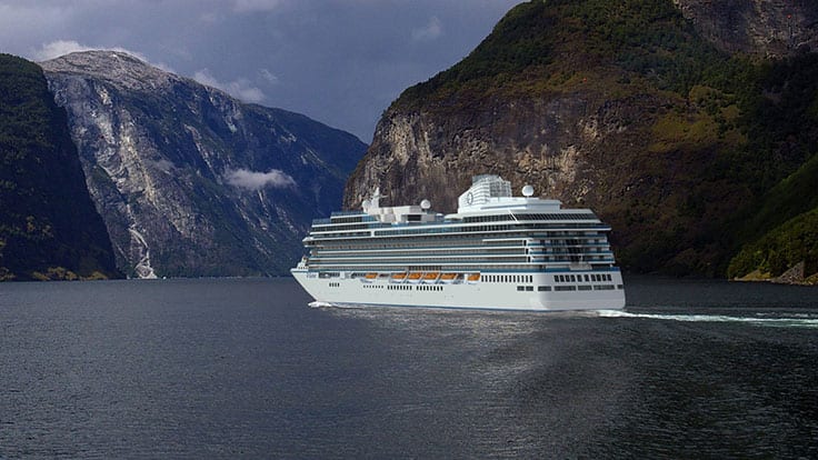 A photo of Oceania cruises new cruise ship in 2023, Vista.